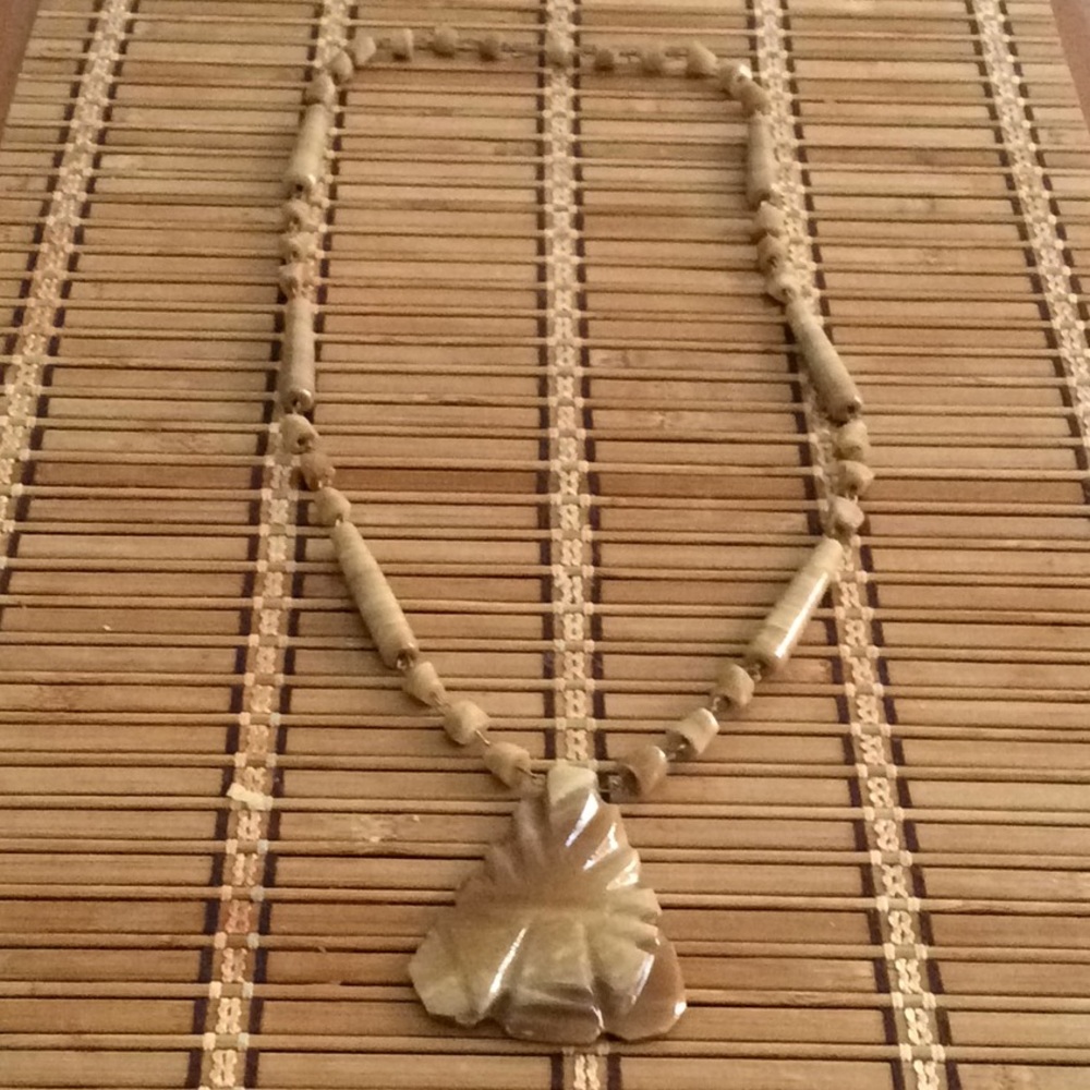 Vintage Hippie Bohemian Agate Pendent Neckace